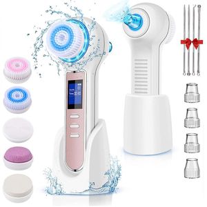 Cleaning Blackhead Remover Vacuum With Electric Facial Cleansing Brush Rechargeable Face Spin Pore Cleanser SkinCare Machine