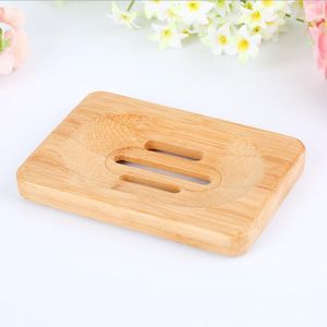 100PCS Natural Bamboo Wooden Soap Dish Tray Holder Storage Rack Plate Box Container for Bath Shower Bathroom Washing