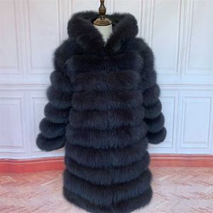 كم طويل 60 سنتيمتر معطف الفرو الحقيقي النساء الطبيعي الفراء السترات الحقيقي سترة الشتاء قميص المرأة الملابس 211129