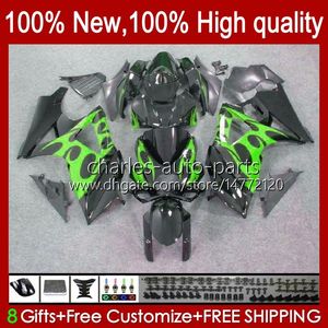 Suzuki GSXR-1000 GSXR 1000 CC GSXR1000 2007 2008 Bodywork 48NO.122 GSXR1000CC GSX R1000 2007-2008 K7 1000CC GSX-R1000 07 08オートバイの本体グリーン炎