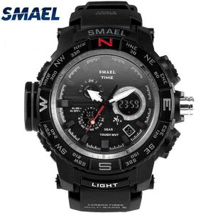 Smael Electronic Watch for Teenage Led Watch Wristwatch 50atm Waterproof Young People Multi-functional Outdoor Clock Digital1531 Q0524