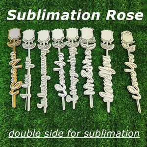 Hurt! Sublimacja Rose MDF Double Side Ciepła Symulacja Kwiat Biały Puste Drewniane Walentynki Prezent A12