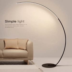 Lampy podłogowe Prosta Lampa LED Sypialnia Salon Kreatywny Wędkarstwo Nowoczesne pionowe