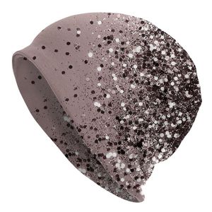 Boinas brilhantes Mauve Lady Glitter Bonnet Hats Skullies Skulies Feijas Sparkles para homens Mulheres tricotadas Capinho quente