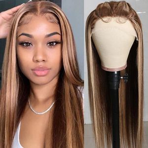 Ombre Honey Blonde Lace Front Wig Strast Remy Hair Hair Base Base
