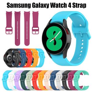 Silicone 20mm Watchstrap Band para Samsung Galaxy Watch 4 44mm 40mm e Galaxy Watch4 clássico 46mm 42mm pulseira pulseira pulseira pulseira pulseira