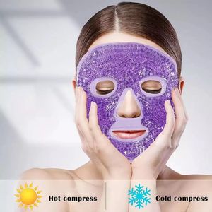 Maschere per il sonno riutilizzabili a freddo caldo all'ingrosso Maschera per il viso con gel di ghiaccio multicolore per mal di testa Occhiaie Raffreddamento idratante