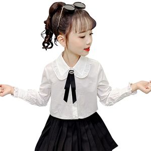 Girls Blouse White Children's For School Spring Autumn Clothes 210527