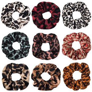 117 Styles Lady Girl Haar Scrunchy Ring elastische Haarbänder reine Farbe Leopard Plaid Dickdarm Sport Tanz Scrunchie Haarband 350 K2