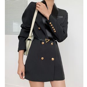 Spring Sweet Women Jacket Suits Outwear High Quality Simple Fashion Trend Ladies Blazer Black Office Coat 210510
