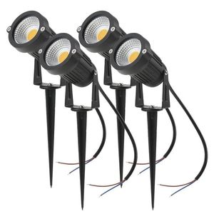 Parti Dekorasyonu 4pcs Peyzaj Işıkları 5W LED BAHÇE 12V YOL DIŞ GİDİYOR COB Süper Parlak Veranda Duvar Avlusu