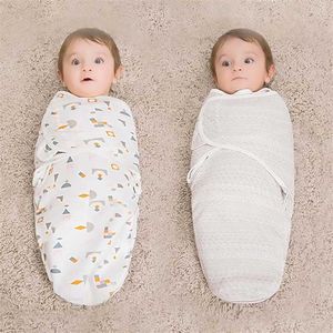 Beb￪s Sacos de dormir Baby Swaddle Wrap Envelope 100%algod￣o 0-3 meses Bobertor Sleeps Mack 211023