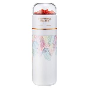 400 ml TEA Separation Thermo Bottle Portable Rostfritt stål Travelmugg Creative Leak Proof Drinking Thermocup Filter Gifts 211109