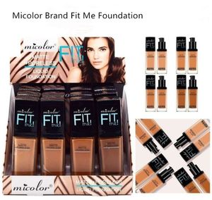 Micolor 5 Shades Fit Me Matte + Poreless Liquid Foundation Makeup ، Fuller Foundation التغطية الكاملة لا تشوبها شائبة 35 مل.