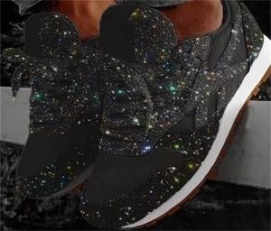 Kadın Sneaker Tasarımcı Ayakkabı Düşük Üst Eğitmenler Moda Kız Mavi Sequins Runner Mesh Sneakers Chic Dantel-Up Rahat Ayakkabılar 6 Renkler 005