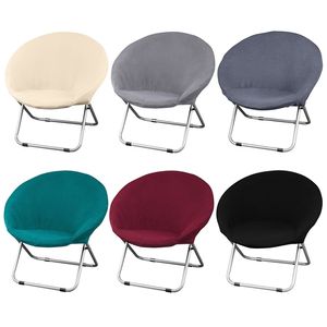 Fodera per sedia con piattino rotondo in tessuto jacquard 6 colori lavabile s Seat Moon Slipcovers Stretch Universal 211116