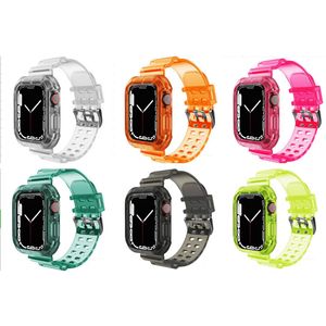 Fodral och band för Apple Watch 45mm 41mm 44mm 42mm 40mm 38mm Bands Sport Armband Armband Watchband Iwatch Series 7 6 5 4 3 SE Smart Tillbehör