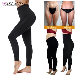 Leggings Women Slimming Pants High Waisted Jeggings Tummy Control Panties Seamless Leggins Shaping Waist Trainer Trousers 211215