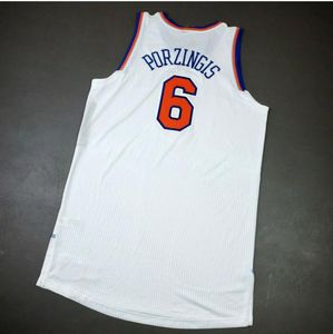 rare Basketball Jersey Men Youth women Vintage Kristaps Porzingis 15 Game Issued High School Size S-5XL custom any name or number