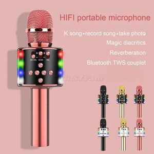 Karaoke Wireless Microphone Handheld Bluetooth Mikrofono Mini Home Studio KTV Microfone for Music Player Twitch Gaming Streaming With Retail Box New