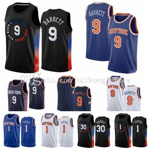 1 OBI Toppin Men Kidsork 9 RJ Barrett 30 Randle Mitchell 2020-21 Black City Basketball Jersey Youth S-3xl