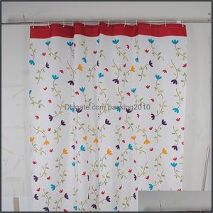 Curtain Deco El Supplies Home Gardencurtain & Drapes Lovely Pattern Shower American Waterproof Blue Flower Curtains Polyester Small Fresh Hi