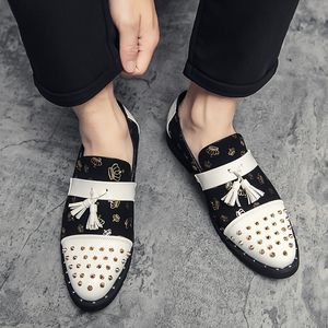 Wysokie buty Brytyjska Włoska skóra Oxford Duża moda luksusowe mężczyźni Ubierają męskie buty 2724