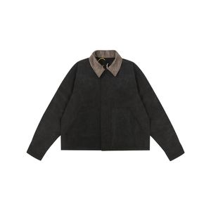 2022 7th Autumn Winter Europe Oversize USA Lapel Cotton Jacket Classic Zipper Casual High Street Outwear Coat
