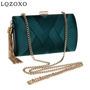 Luxury Lady Women Clutch Bags Golden Satin Coffee Bags Wedding Bridal Handbags Shoulder Chain Purse2F0O