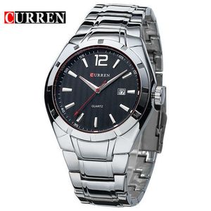 CURREN 8103 Luxury Brand Stainless Steel Strap Analog Display Date Men's Quartz Watch Casual Watch Men Watches relogio masculino X0625
