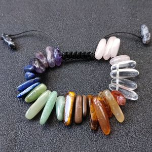 Seven Chakra Healing Stone Charm Bracelet Donna Uomo Intrecciato intrecciato meditazione Energy Beads Bracciali Gioielli
