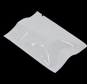 6 Sizes Available White Aluminum Foil Heat Seal Sample Packets for zipper Resealable Mylar Foil Food Storage Pouches zipperper