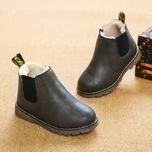 limited Winter Rain Boots Short Big Boy Children's Shoes Boys England Leather shoes Girls Boot New botas 94