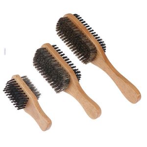 Haarborstels Mannen Boar Bristle Borstel Natuurlijke Houten Golf voor Mannelijke Styling Beard Hairbrush Short Long Dik Curly Golvend
