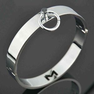 NXY Adult toys Female Stainless Steel Neck Collar Choker Slave Sexy Roleplay Magnetic Locking Medium Secure Fetish Restraint Bondage Sex Toys 1202