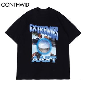 Streetwear Tees Shirts Hip Hop Poster Print Punk Rock Gothic Tshirts Fashion Harajuku Casual Short Sleeve Cotton Tops 210602