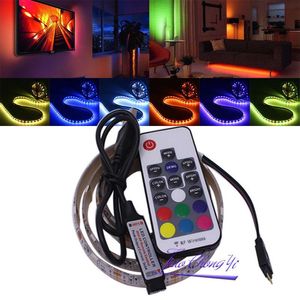 RGB-LED-Beleuchtung. großhandel-Strip Light SMD RGB BAR TV White Lighting Kit Key USB Fernbedienung DC5V LED Streifen