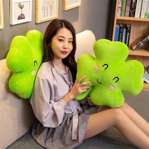 Plush Toy Love Clover Pillow doll Doll Home Cushion Couple Girlfriend Birthday Gift Office Flower Seat 210728