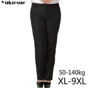 Ол офисные женские брюки для женщин Pantalon Femme Streetwear с высокой талией Формальные костюмы Брюки плюс размер 9XL женские брюки 210519