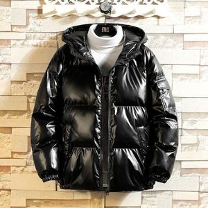 Men's Jackets Winter Thickened Warm Bread Jacket Trendy Brand Shiny Reflective Trend Down Padded Men