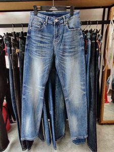 Kot Erkekler Klasik Düz Doğrudan Streç Bahar Ve Sonbahar Rahat Moda Cepler Streetwear Yüksek Kalite Uzun Erkekler Denim Pantolon G0104