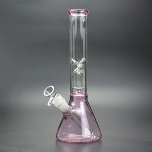 11.5" Glass Beaker Bong 4 Arms Perc Hookah Water Pipe Recycler Bongs Ice Catcher Dab Rig Oil Burner Pipes Bubbler 14mm Bowl