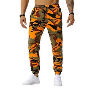 -Selling mode män camouflage löpande jogging byxor långt spår med två sidofickor dagliga slitage övning män