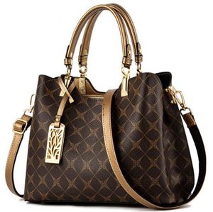 Женская большая сумка, новая кожаная сумка-ведро, сумка со старыми цветами, модная элегантная сумка среднего возраста, сумка через плечо для мамы Джокер.
