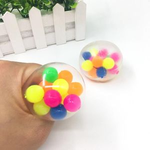Stressabbau-Regenbogen, bunte Perlen, Dekompressions-Squeeze-Spielzeug, Entlüftungsball, Spielzeug, kreative Geschenke