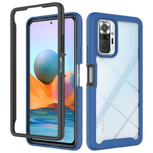 Dual Layer Cell Phone Cases for Redmi Note 10 Pro PC+TPU Hybrid Bumper mobile Cover to Xiaomi 11 Ultra Lite