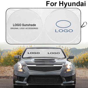 Hyundai Accent Elantra Tucson I30ソナタフロントリアウィンドウSun Shade Car Windshield Sunshade Visorカバープロテクター202車