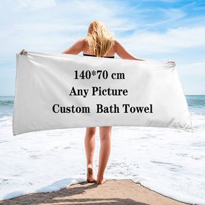 Custom Sports Beach Handduk Mjuk Simning Snabbtorkande Badlakan