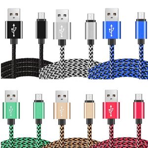 Tipo Rápido C Micro Cabos Tecido Trançado USB Cabo de Carregador de Dados para Samsung S6 S7 Edge S8 HTC