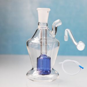 Pipa da fumo con bruciatore a nafta in vetro con ciotola da 10 mm Mini piccoli gorgogliatori colorati a percolatore Tubi d'acqua Chiaro narghilè Ciotole per tabacco Accessori per fumatori